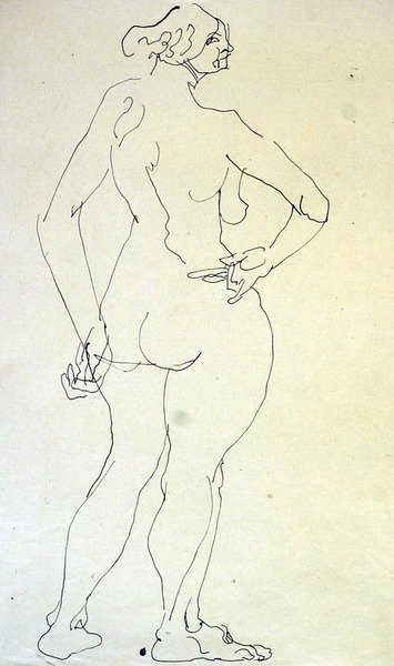 Nu féminin avec main sur la hanche - Henri Gaudier Brzeska