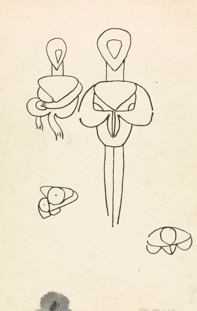 Quatre études pour deux conceptions figuratives - Henri Gaudier Brzeska