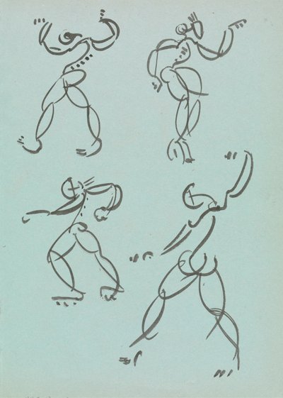 Quatre études de figures dansantes - Henri Gaudier Brzeska