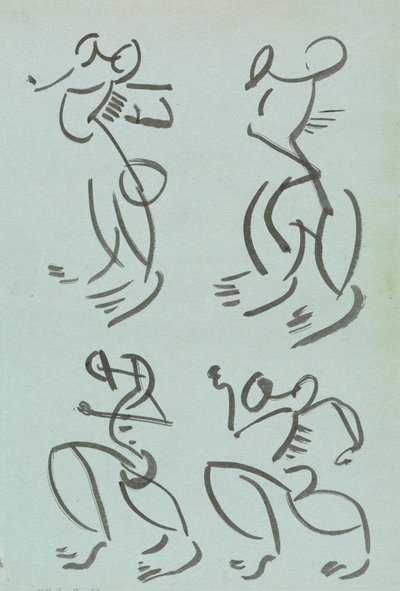 Quatre études de figures dansantes - Henri Gaudier Brzeska