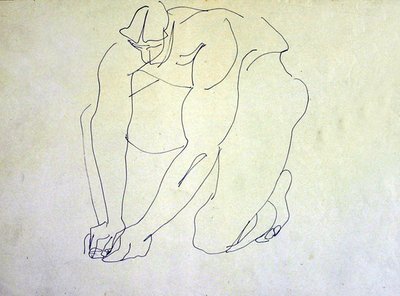 Nu masculin agenouillé I - Henri Gaudier Brzeska