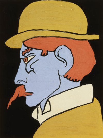 Homme avec moustache, profil, c.1911-12 - Henri Gaudier Brzeska