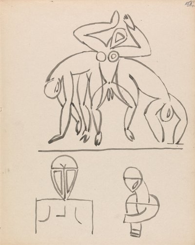 Neuf études de figures - Henri Gaudier Brzeska