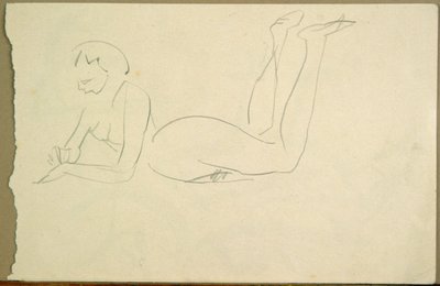 Fille Nue Allongée sur le Sol - Henri Gaudier Brzeska