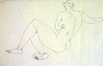 Femme nue allongée de dos - Henri Gaudier Brzeska