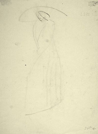 Femme debout avec un grand chapeau - Henri Gaudier Brzeska