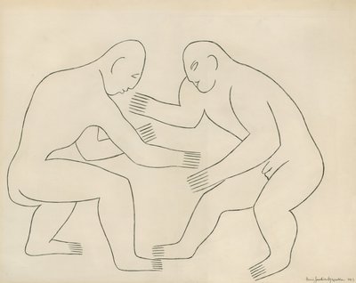Les lutteurs - Henri Gaudier Brzeska