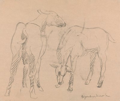 Deux chèvres - Henri Gaudier Brzeska