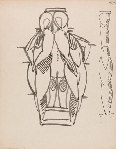 Deux études pour une colonne sculpturale - Henri Gaudier Brzeska