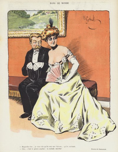 Illustration pour Le Rire (lithographie en couleur) - Henri Gerbault