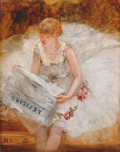 Ballerine lisant Le Figaro - Henri Gervex