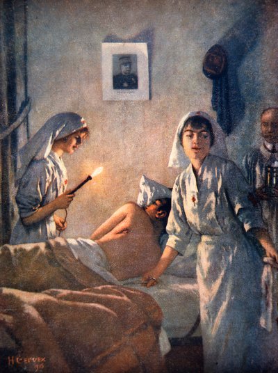 Infirmières françaises soignant des soldats blessés - Henri Gervex
