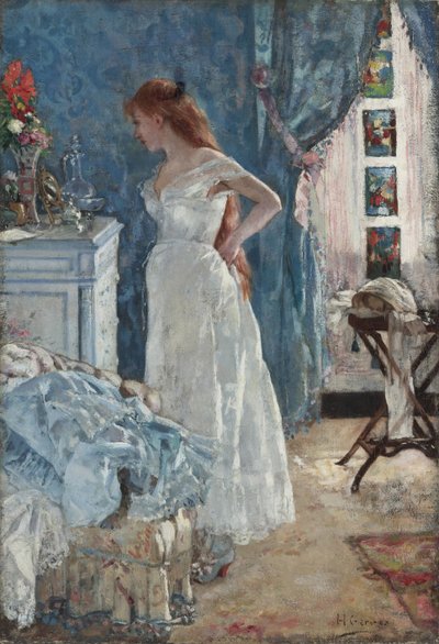 "La toilette" Jeune fille en négligé - Henri Gervex