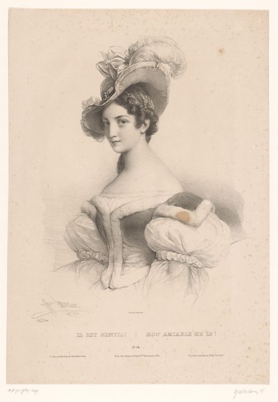 Jeune femme avec des pensées amoureuses - Henri Grevedon