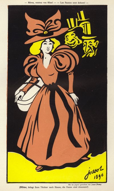 Mères, amenez vos filles ! Les faunes sont de sortie ! - Henri Gustave Jossot