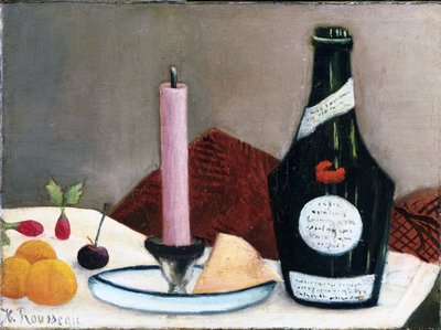 Nature morte à la bougie rose - Henri J.F. Rousseau