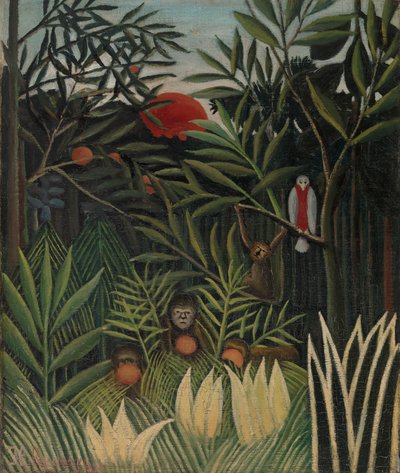 Paysage avec des singes - Henri J.F. 1844 1910 Rousseau