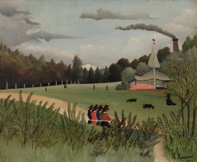 Parc avec des figures - Henri J.F. 1844 1910 Rousseau