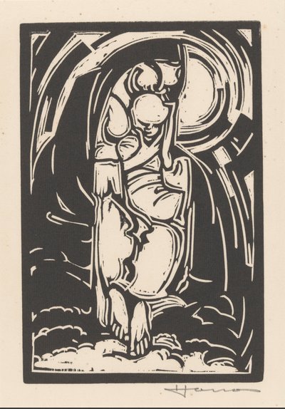 Figure se tenant le menton - Henri Jonas (signed by artist)