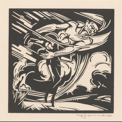 Femme et le vent - Henri Jonas (signed by artist)