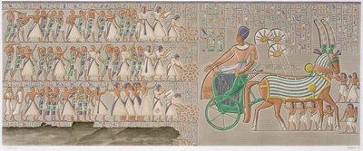 Bas-reliefs colorés de la galerie sud du péristyle du palais, planche 12 du Vol II de 