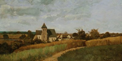 Un village au moment de la récolte - Henri Joseph Harpignies