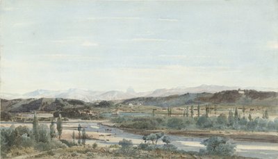 Paysage avec une vallée fluviale en France du Sud - Henri Joseph Harpignies