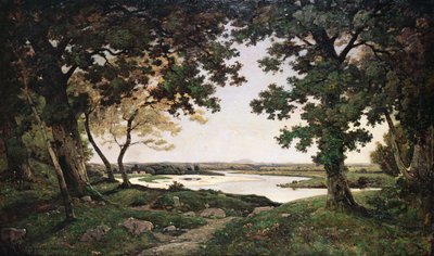 Paysage boisé avec une rivière sablonneuse, 1882 - Henri Joseph Harpignies