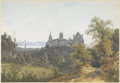 Vue de Lausanne, avec vue sur le château et la cathédrale - Henri Knip