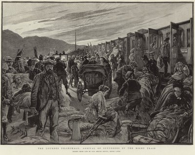 The Lourdes Pilgrimage (litho) - Henri Lanos