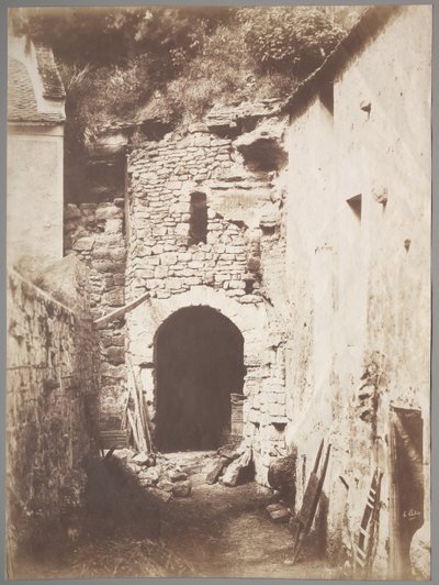 Derrière la ferme troglodyte, vers 1853 - Henri Le Secq