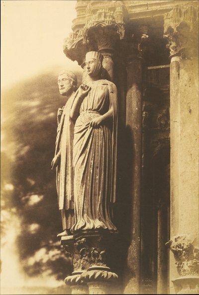 [Grandes Figures sur le Porche Nord, Cathédrale de Chartres], 1852 - Henri Le Secq