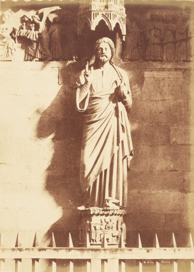 Statue du Christ, cathédrale de Reims - Henri Le Secq