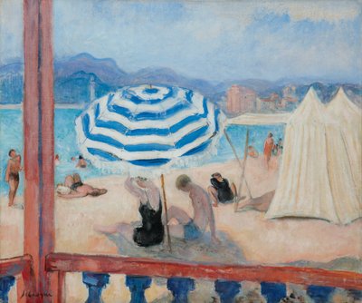 Cannes, Parasol Bleu et Tentes - Henri Lebasque