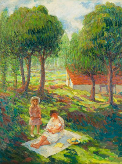 Mère et enfant dans un paysage - Henri Lebasque