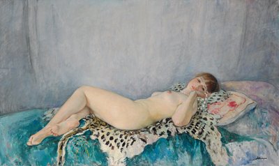 Nu sur peau de léopard, Le Cannet, 1926 - Henri Lebasque