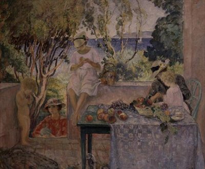 Thé sur la terrasse à St. Maxine - Henri Lebasque