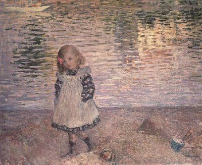 Jeune fille sur la plage - Henri Lebasque