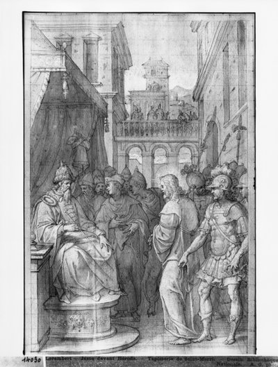 Vie du Christ, Christ devant Hérode, étude préparatoire de la tapisserie pour l