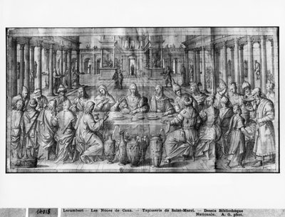 Vie du Christ, Mariage à Cana, étude préparatoire de la tapisserie pour l