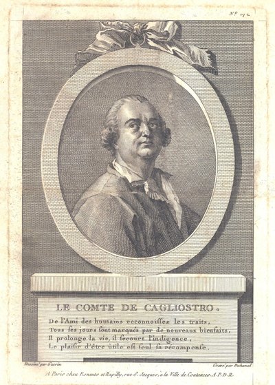 Comte Alessandro di Cagliostro 1743-1795, 1781 - Henri Louis Duhamel du Monceau