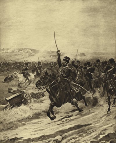 Charge de la brigade légère, Bataille de Balaclava, 1854 (gravure) - Henri Louis Dupray