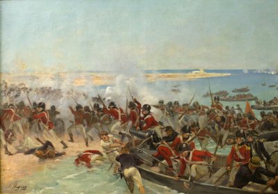 Marines débarquant à Aboukir, Égypte, 8 mars 1801 - Henri Louis Dupray
