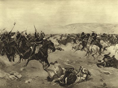 La charge de la brigade lourde, bataille de Balaclava, 1854 - Henri Louis Dupray