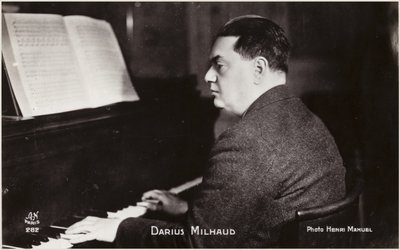 Portrait de Darius Milhaud (photo n/b) - Henri Manuel