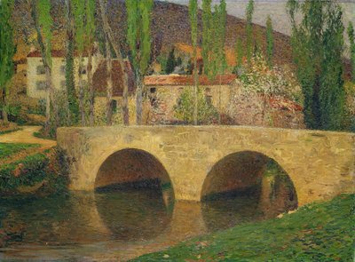 Hamlet près du pont - Henri Martin