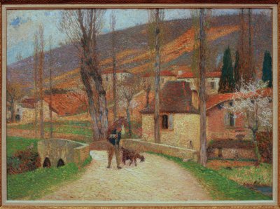 Paysanne entrant au village - Henri Martin