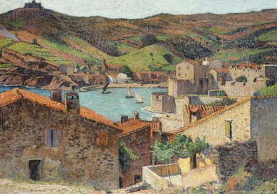 Le village de Collioure avec vue sur le port - Henri Martin