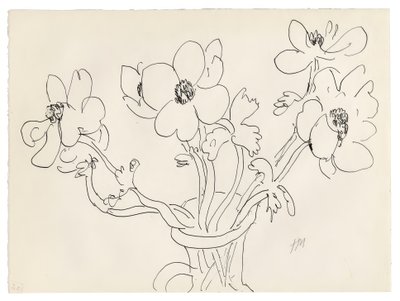 Anémones dans un vase - Henri Matisse