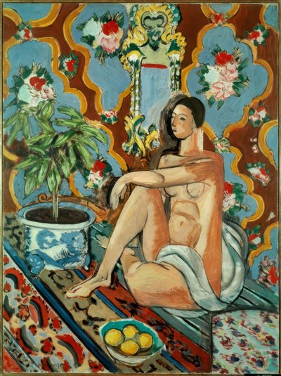 Figure décorative sur fond ornemental - Henri Matisse